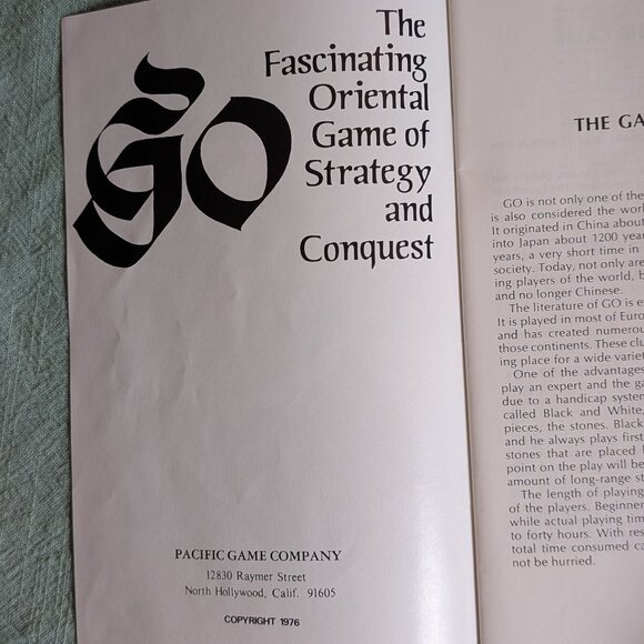 Vintage GO Boardgame 1976 COMPLETE Chinese origin 2-player strategy - Picture 8 of 11